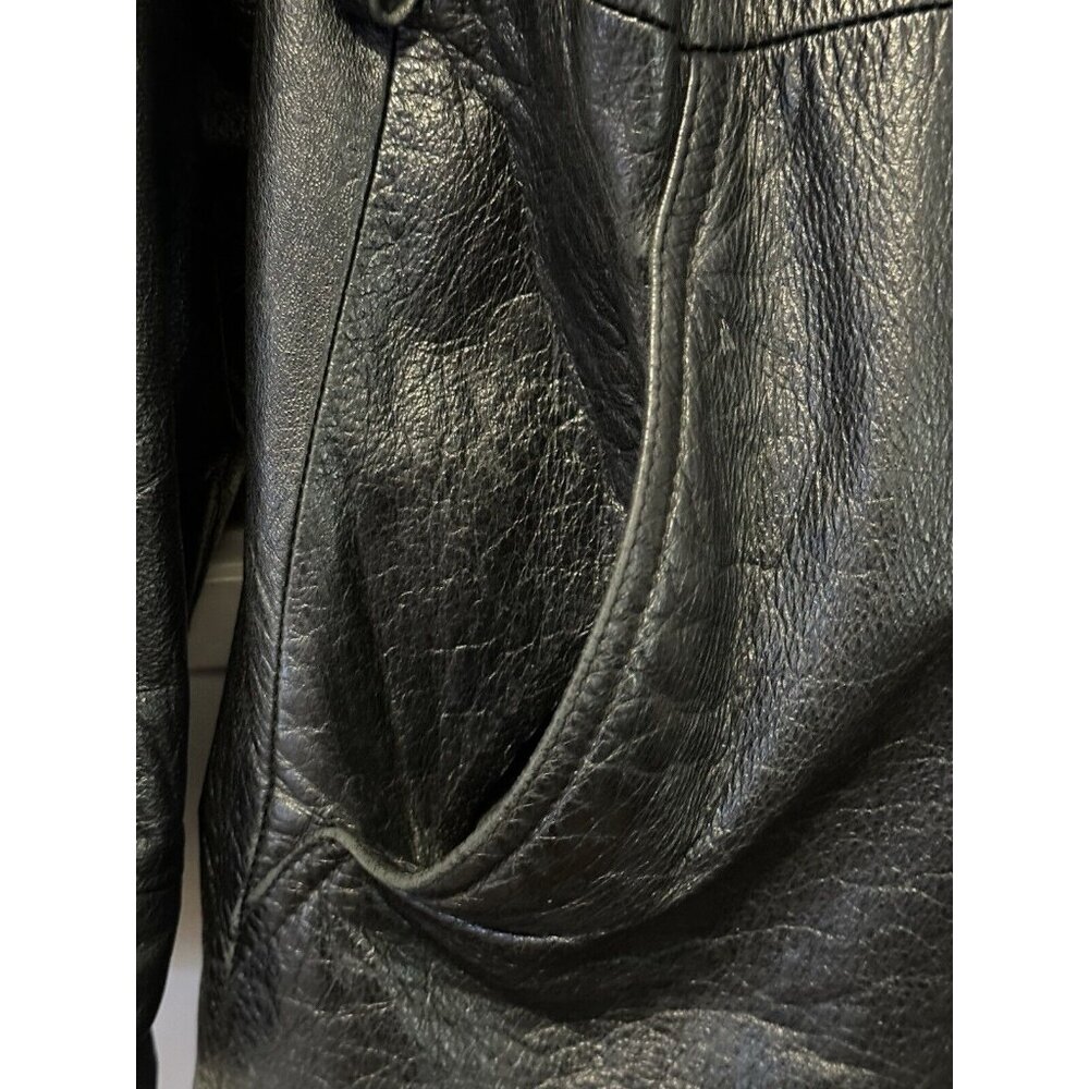 Wilsons The Leather Experts Womens Black Leather THINSULATE Button Jacket Sz M - Picture 5 of 14